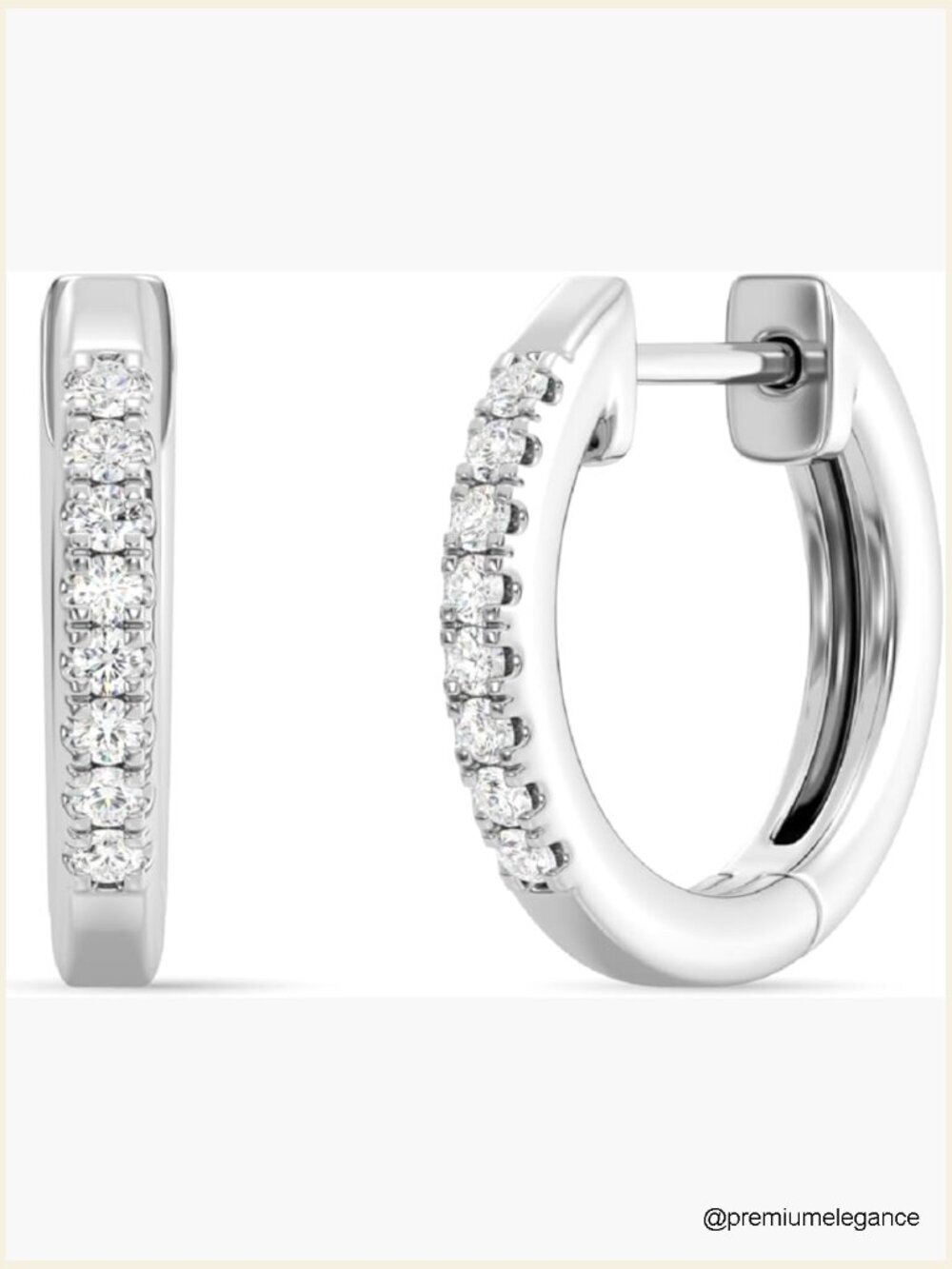 1/10 Carat Lab-Grown Diamond Hoop Earrings in Sterling Silver